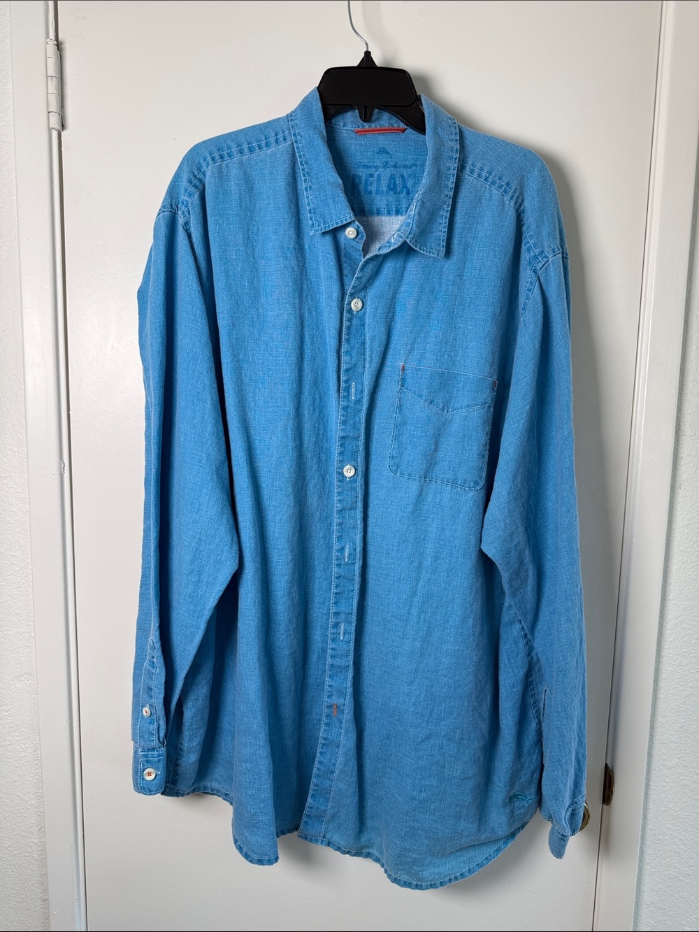 Tommy Bahama Linen Button-Down Shirt - Light Blue